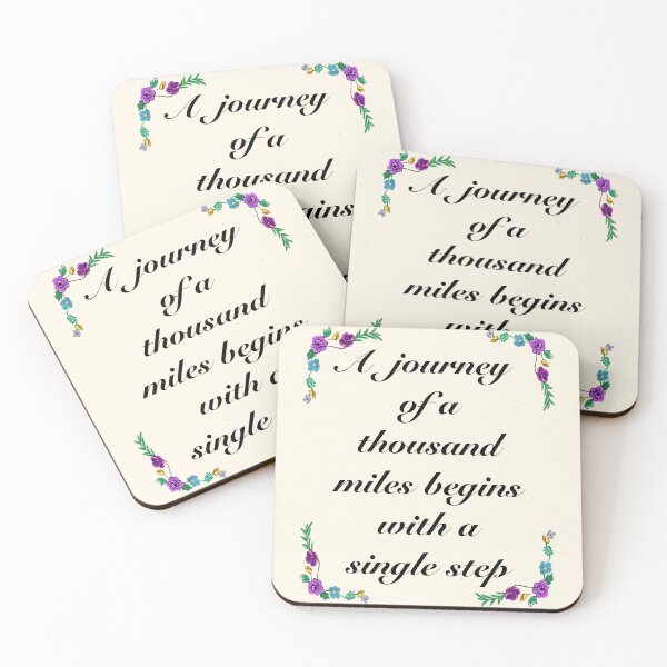 Item preview, Inspirational motivational affirmation - A journey of a thousand miles designed and sold by Artonmytee.