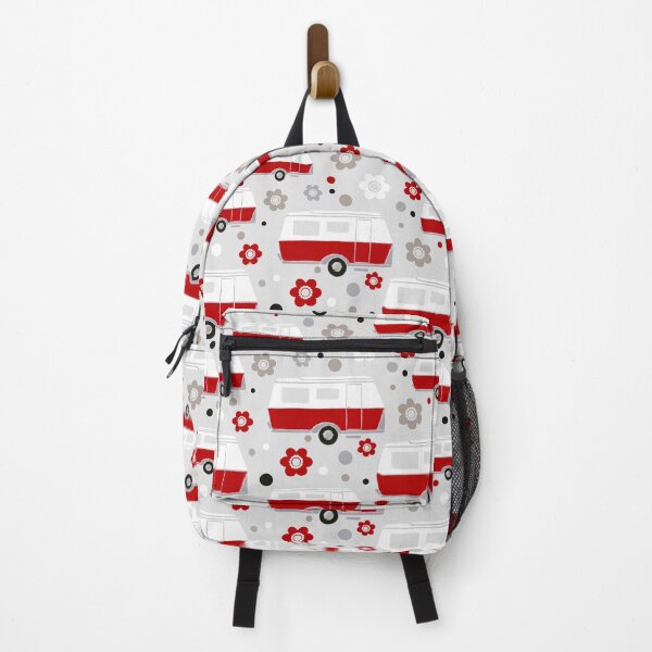 Item preview, Vintage Caravan in Red, White and Grey designed and sold by NattyDesigns.