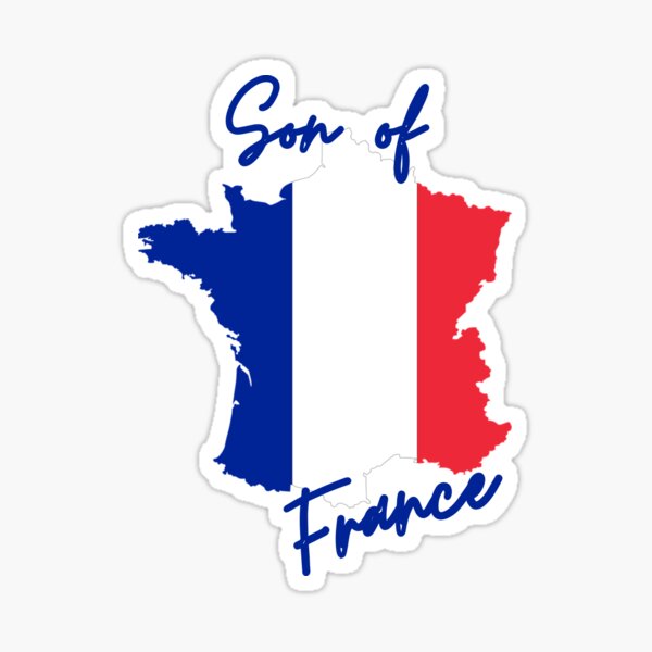 Son of France Map Flag Sticker