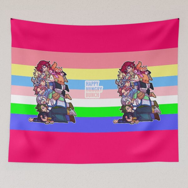 Aperçu de l'œuvre Autocollant empilable Akatsuki no Yona ! Groupe de personnes affamées et heureuses <3 créée et vendue par angsty-angst.
