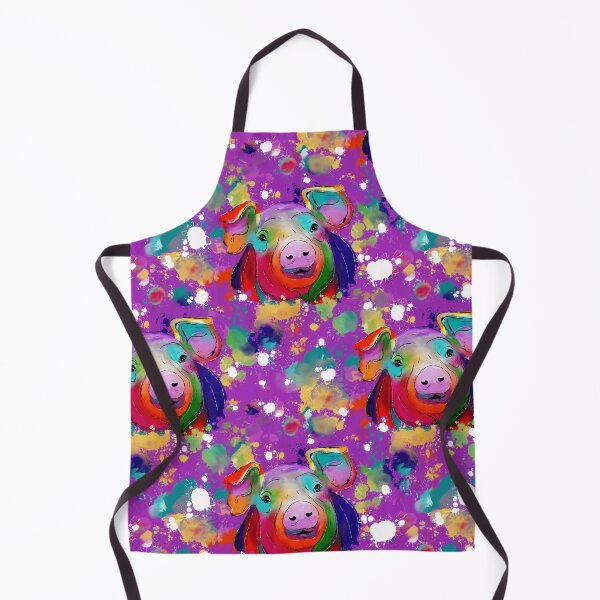Item preview, Funky pig repeat pattern designed and sold by Lyndseyteeson.
