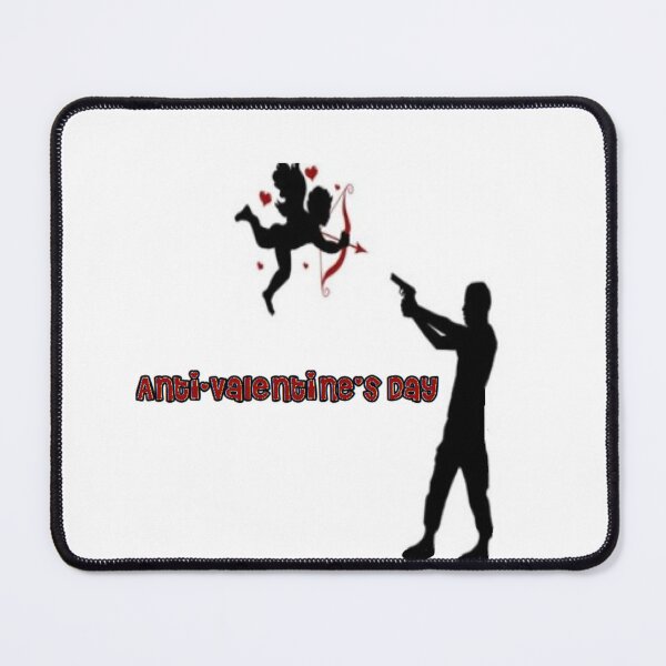 Item preview, man aiming gun at cupid. Anti-Valentines Day designed and sold by indecentXp0sure.