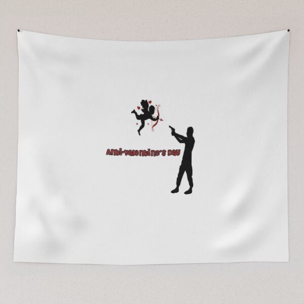 Item preview, man aiming gun at cupid. Anti-Valentines Day designed and sold by indecentXp0sure.
