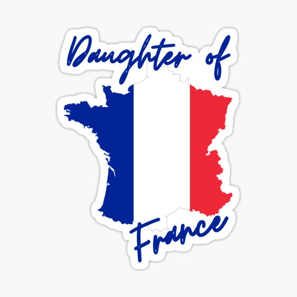 Daughter of France Map Flag Sticker