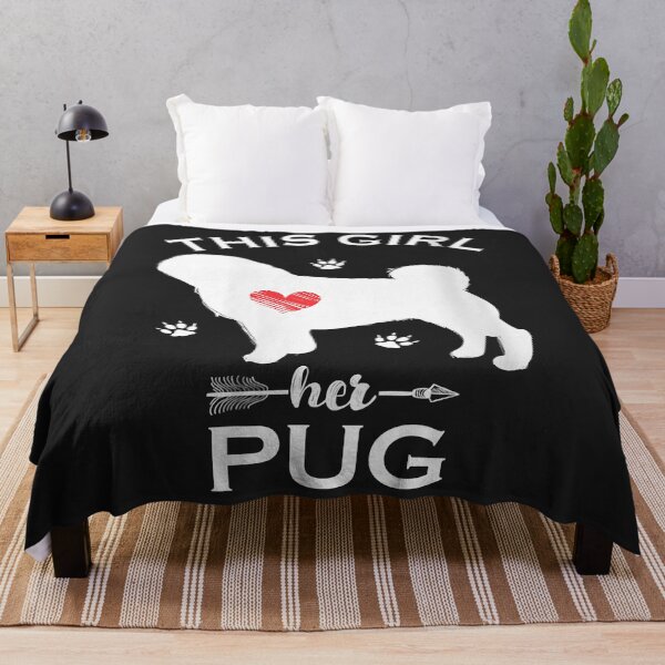 Item preview, Womens This Girl Loves Her PugDog Funny Puppy Pug Dog Lover Funny V-Neck designed and sold by ricnikkiaavi.