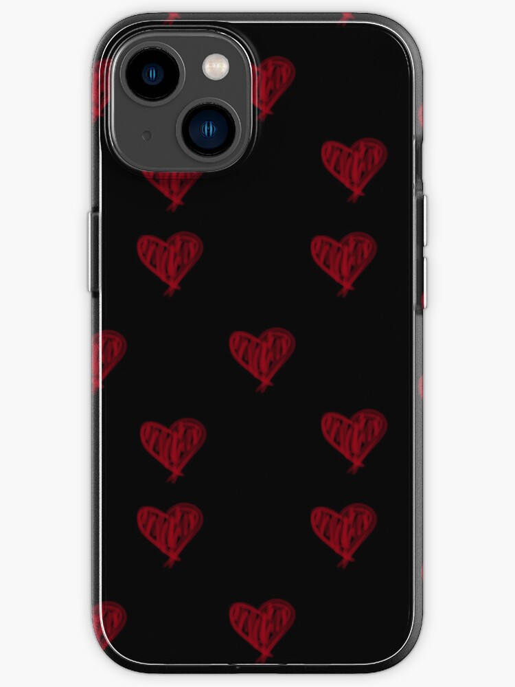Red and black heart pattern