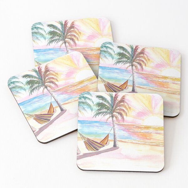 Item preview, Lazy Tropical Hammock in Palm Shadow with Ocean Sounds designed and sold by artshop77.