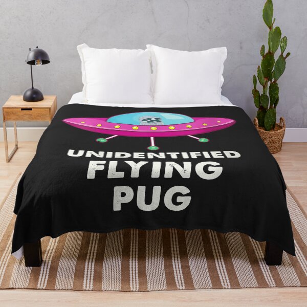 Item preview, Womens Unidentified Flying Pug Funny UFO Lover Alien Abduction Dog V-Neck designed and sold by ricnikkiaavi.