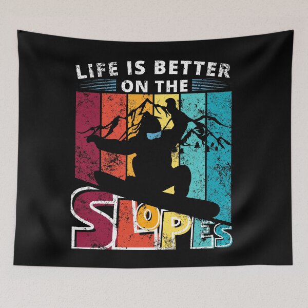 Item preview, Snowboarding - Life Is Better On The Slopes - Snowboard Snowboarder designed and sold by retrodesigner14.