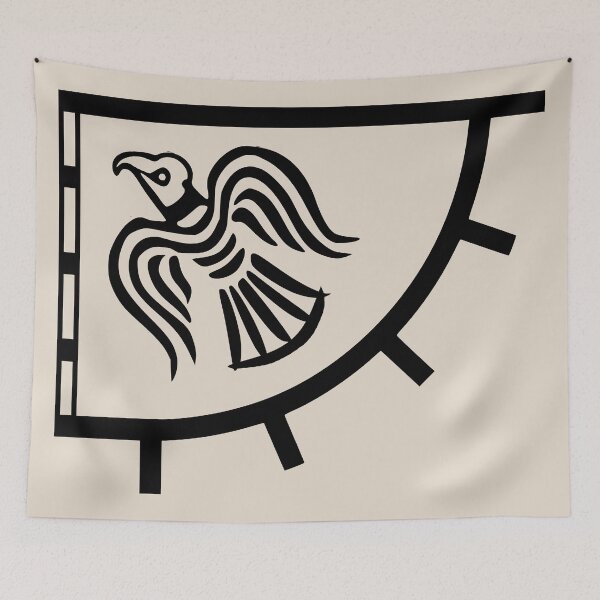Item preview, Canvas Viking Raven Flag 2 designed and sold by Freihalt.