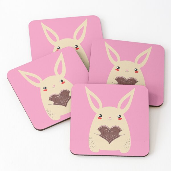 Item preview, Cute Bunny Holding Chocolate Heart designed and sold by dass-art.