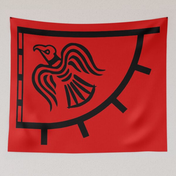 Item preview, Red Viking Raven Flag 4 designed and sold by Freihalt.