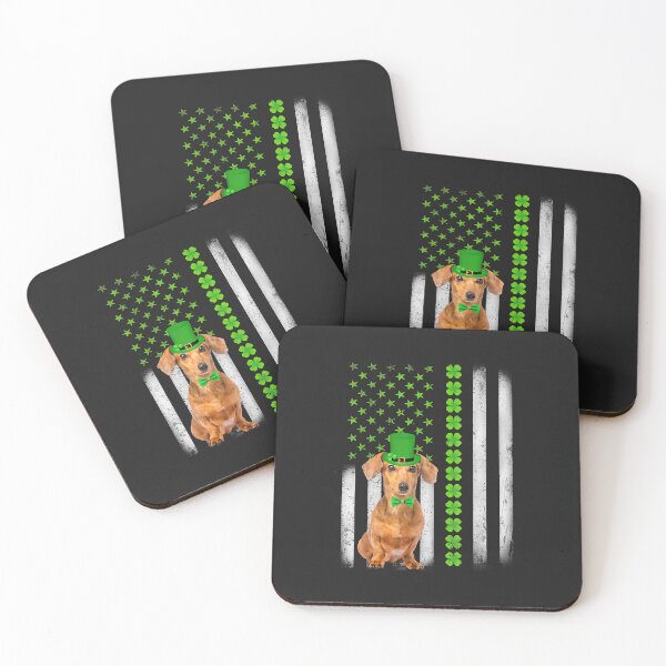 Item preview, Cute Dachshund Saint Patrick's Day American Flag Dogs Lover designed and sold by marcipattysk1i.
