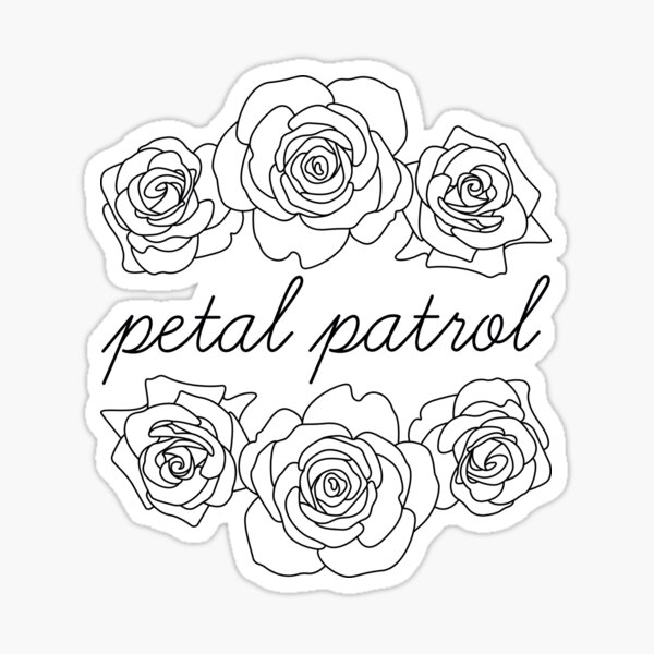 Item preview, Petal Patrol with Roses Line Art elements Flower girl Wedding Signs  designed and sold by KateBilous.