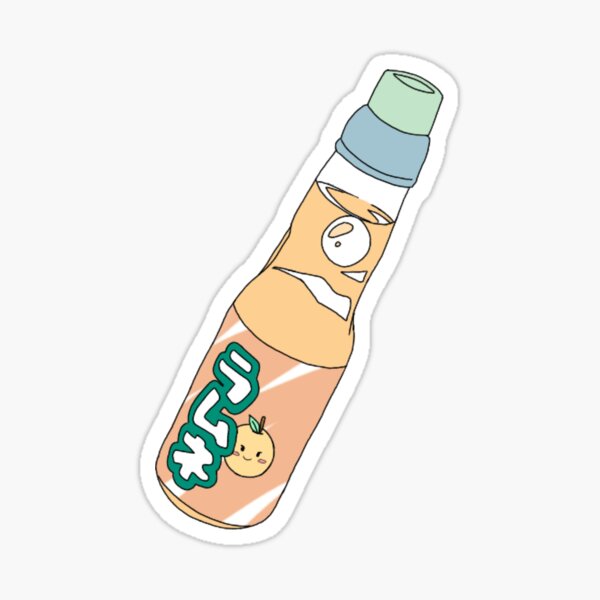 Vista previa del artículo con la obra «Bebida gaseosa de naranja kawaii», diseñado y vendido por PeachPantone.