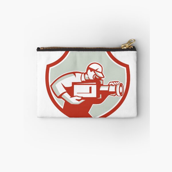 Item preview, Cameraman Film Crew Camera Shield Retro designed and sold by patrimonio.