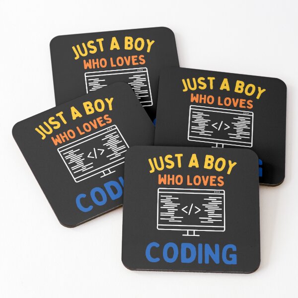Item preview, Just A Boy Who Loves Coding designed and sold by BahiaStyle.