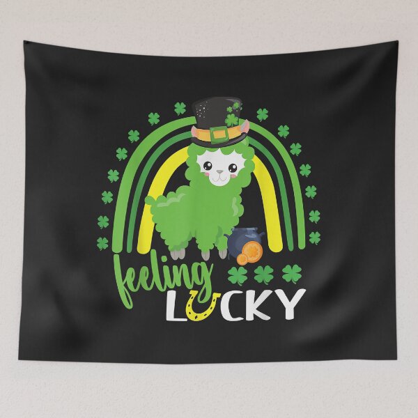 Item preview, Cute St Patricks Day Rainbow Llama feeling Lucky St Patricks designed and sold by marcipattysk1i.