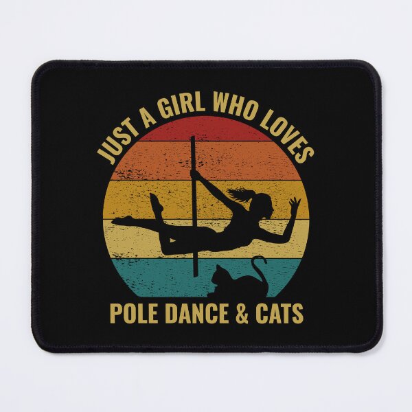 Item preview, Pole Sport Dance Dancer Acrobatics Cat Lover Vintage Retro designed and sold by CuteDesigns1.