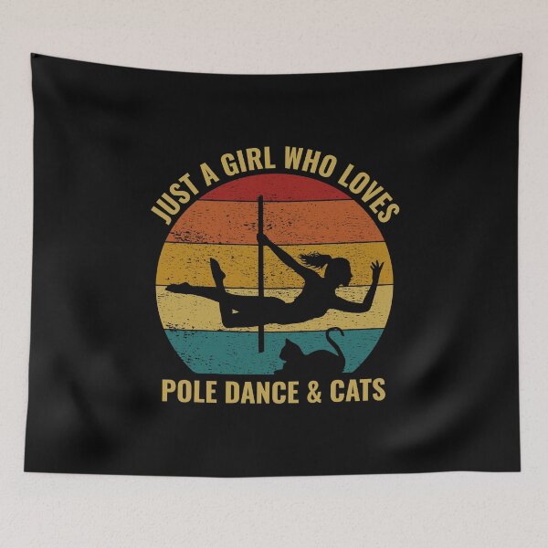 Item preview, Pole Sport Dance Dancer Acrobatics Cat Lover Vintage Retro designed and sold by CuteDesigns1.