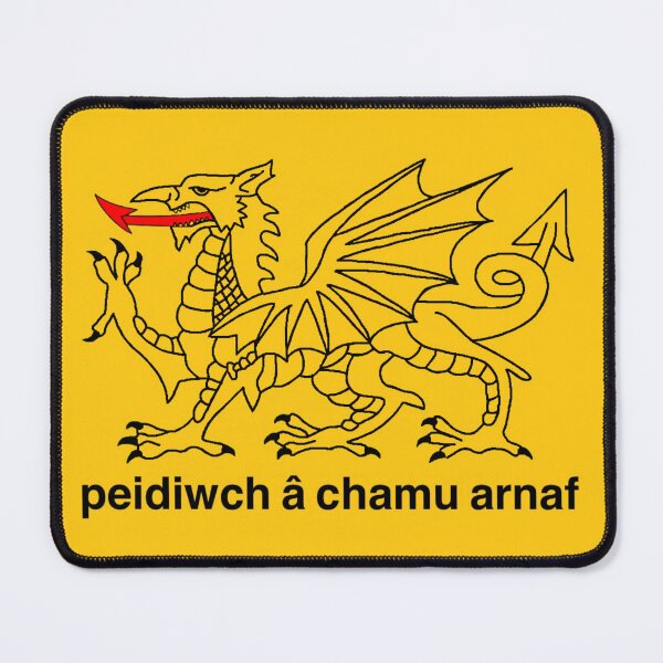 Item preview, baner gadsden cymraeg melyn (Yellow Welsh Gadsden Flag) designed and sold by JonathanR1994.