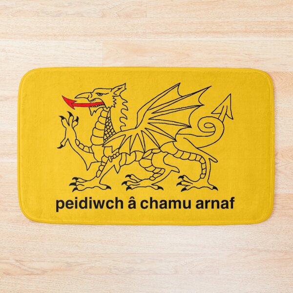 Item preview, baner gadsden cymraeg melyn (Yellow Welsh Gadsden Flag) designed and sold by JonathanR1994.