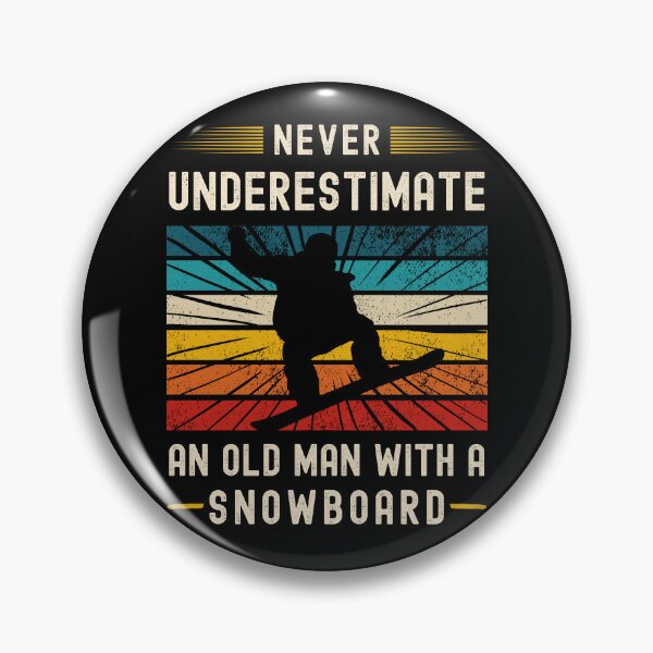 Item preview, Snowboarding - Never Underestimate An Old Man With A Snowboard - Snowboard Snowboarder designed and sold by retrodesigner14.