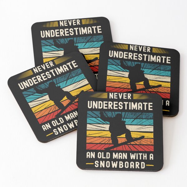 Item preview, Snowboarding - Never Underestimate An Old Man With A Snowboard - Snowboard Snowboarder designed and sold by retrodesigner14.