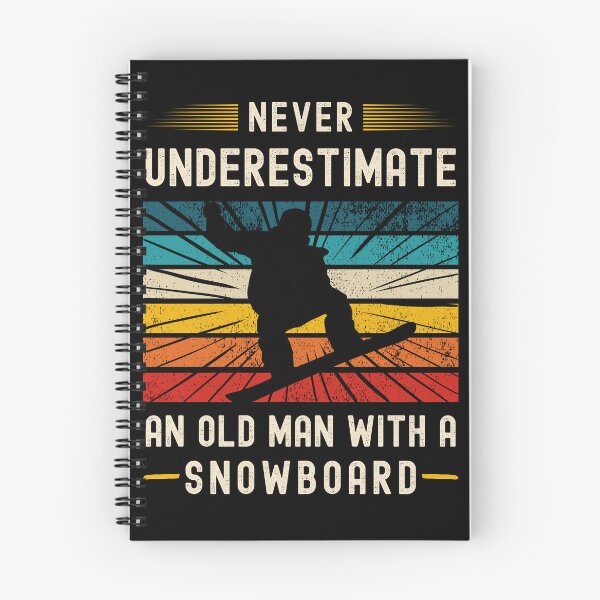 Item preview, Snowboarding - Never Underestimate An Old Man With A Snowboard - Snowboard Snowboarder designed and sold by retrodesigner14.