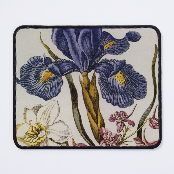 Item preview, Antique  blue English Iris, pink Delphinium, white Narcissus 1680 designed and sold by aapshop.
