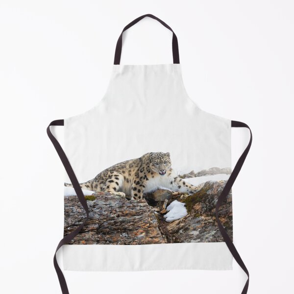 Item preview, Snow Leopard on rocky ledge designed and sold by James Cumming.