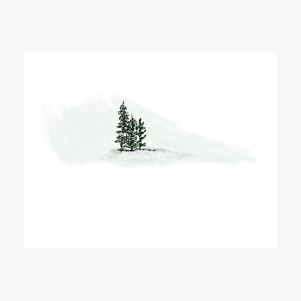 Item preview, Pine Trees in the distance - Wall art - Pine Trees   designed and sold by TerrySrArtShop.