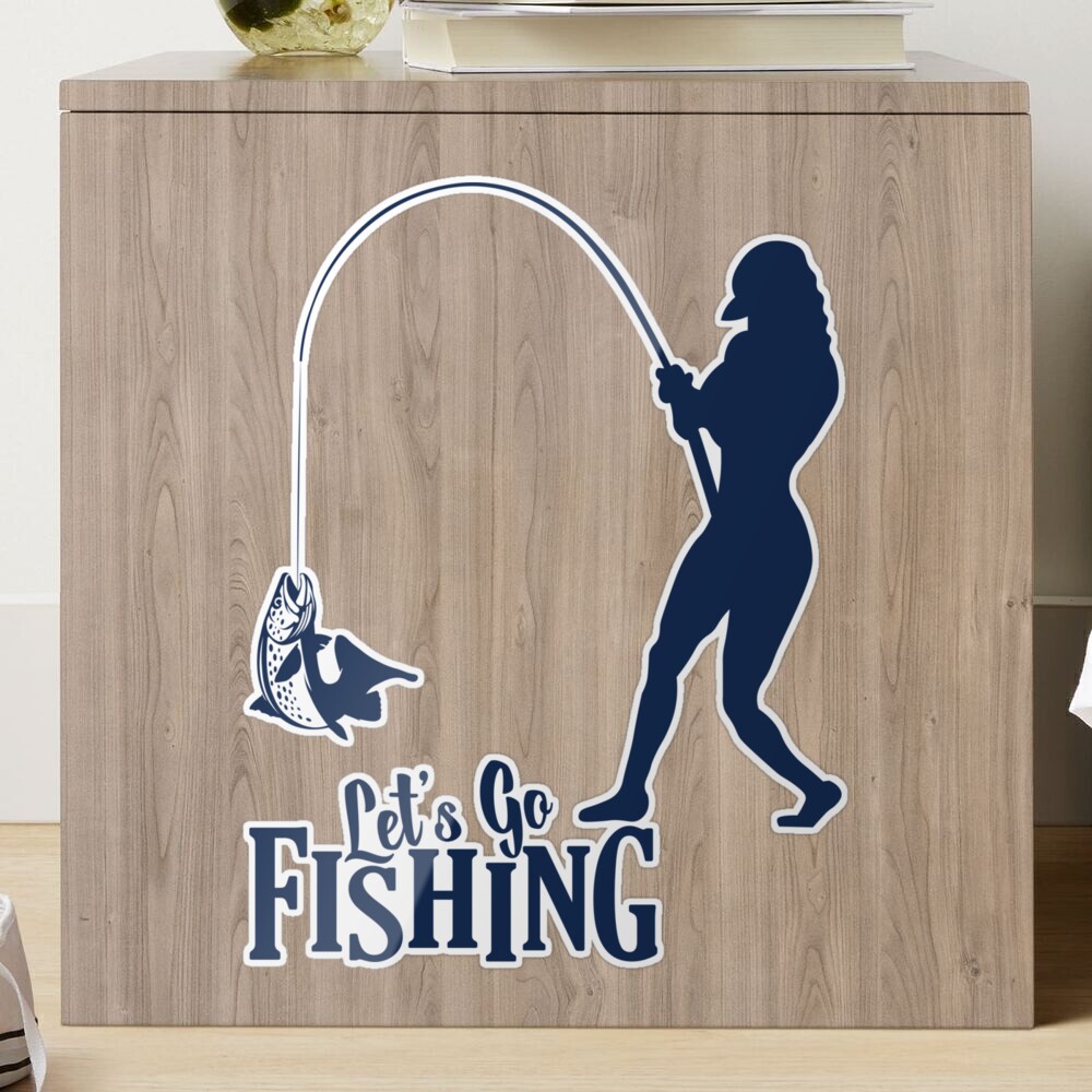 Lets Go Fishing - Vintage Fishing Lover Funny Fisherman Sticker