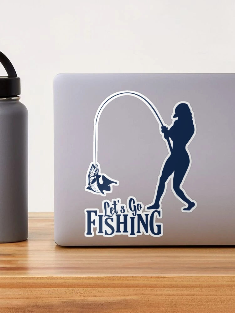 Let's Go Fishing Sticker for Sale by TeeInnovations