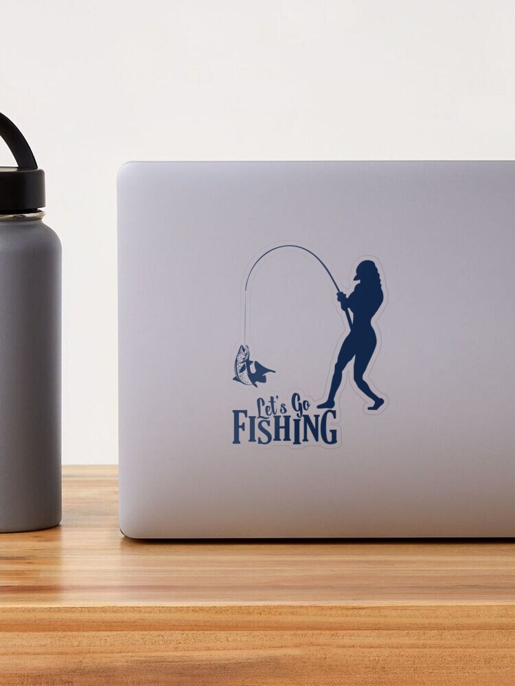 Let's Go Fishing Sticker for Sale by TeeInnovations