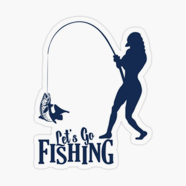 Let's go fishing Decal  Fishing decals, Silhouette clip art, Fishing decor