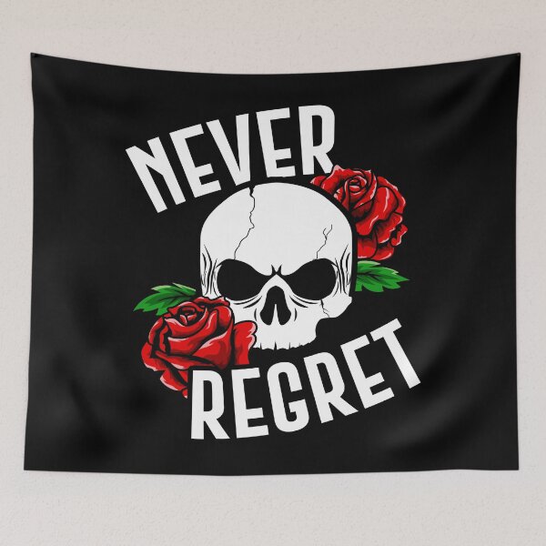 Item preview, Never regret, skull illustration designed and sold by Slavic1991.
