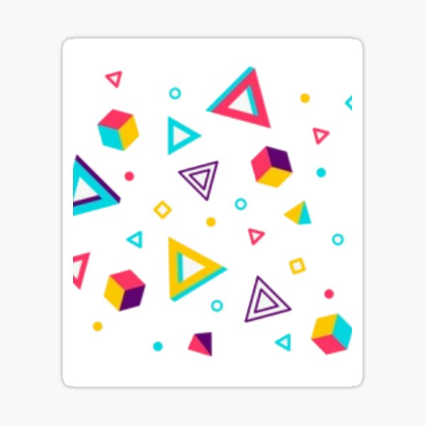 A Collection Of Geometric Shapes Sticker For Sale By Dd88dd Redbubble