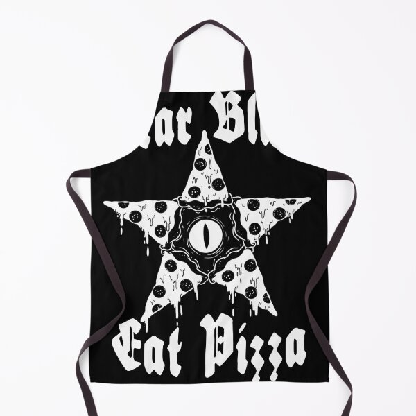 Item preview, Wear Black Eat Pizza Occult Gothic Pagan satanic Pizza Pentagram Tshirt designed and sold by Reign Of Darkness.