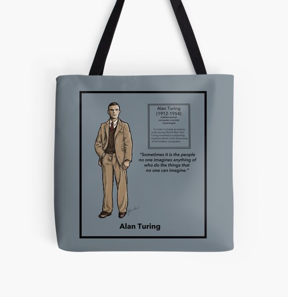 Alan Turing All Over Print Tote Bag