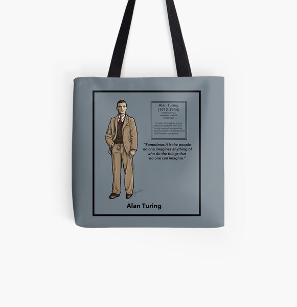 Alan Turing All Over Print Tote Bag