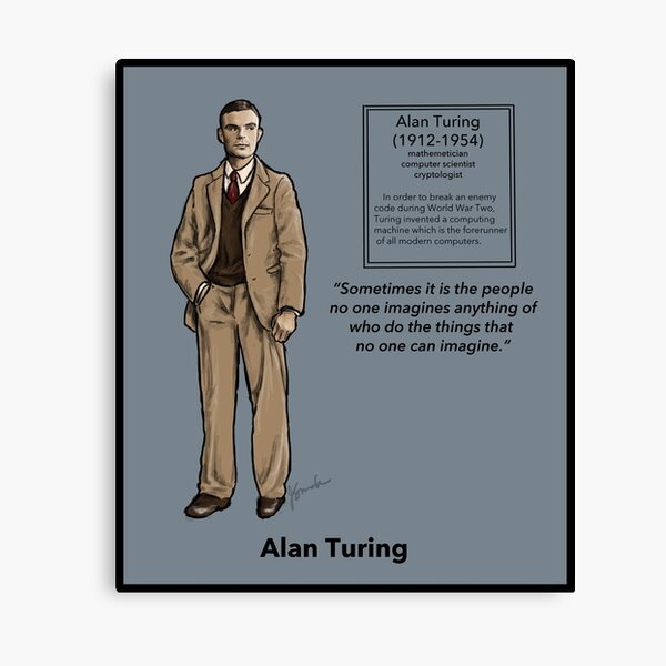 Alan Turing, British mathematician Wall Art, Canvas Prints, Framed Prints,  Wall Peels