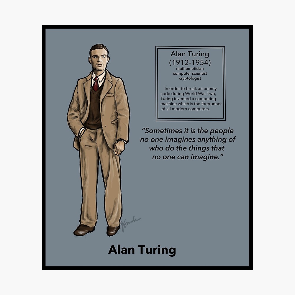 Alan Turing Poster Von Bluebell42 Redbubble