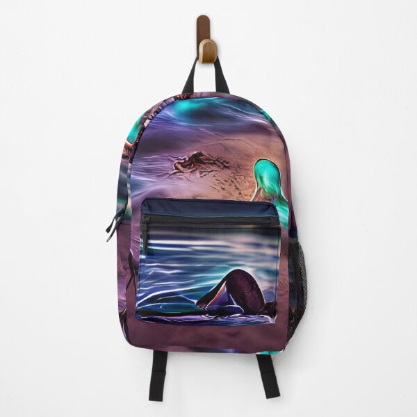 Vista previa del artículo con la obra «Arte generado por IA, playa bioluminiscente», diseñado y vendido por Anna Chidiac.