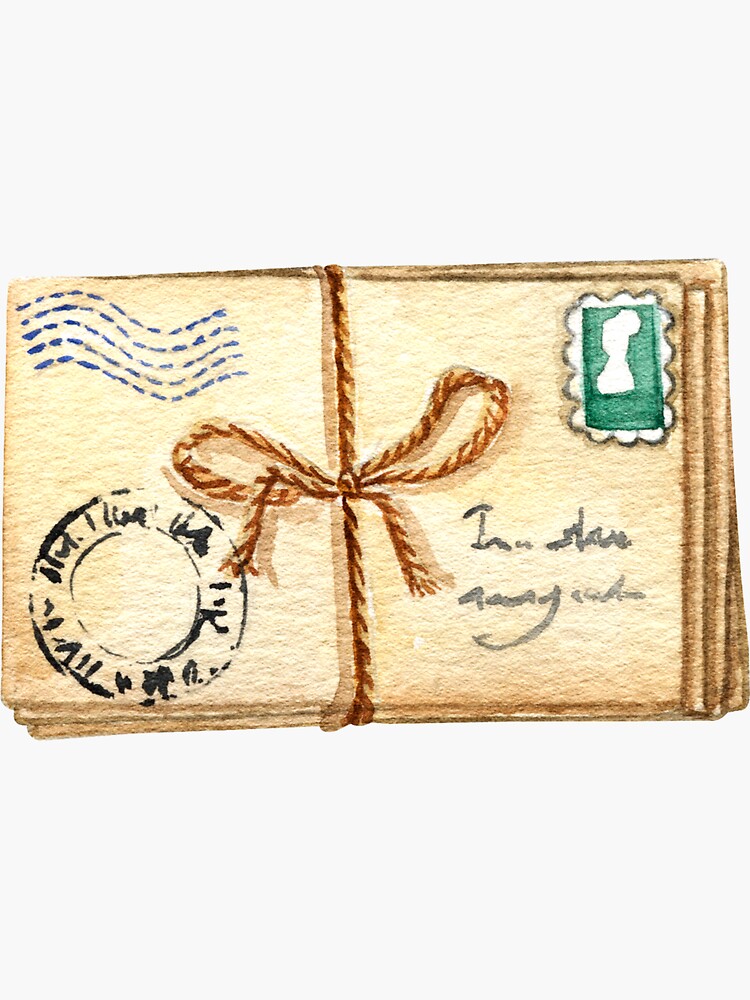 "Vintage mail envelope sticker" Sticker for Sale by AllThingsSticky