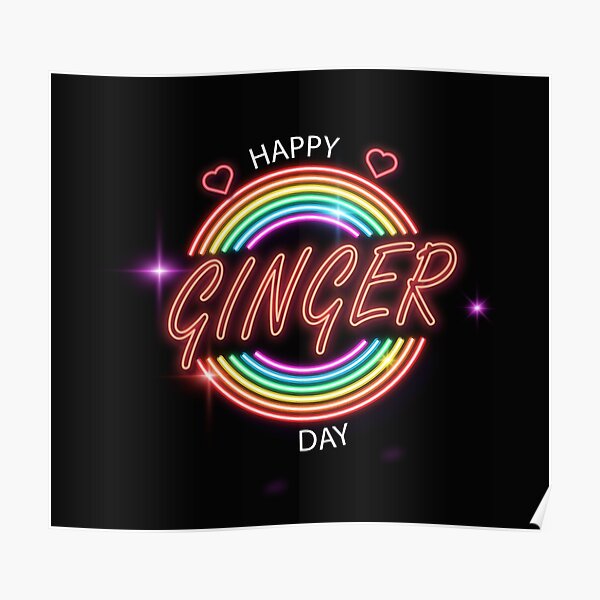 "Ginger Pride Neon Light Sign" Poster for Sale by Redbubble