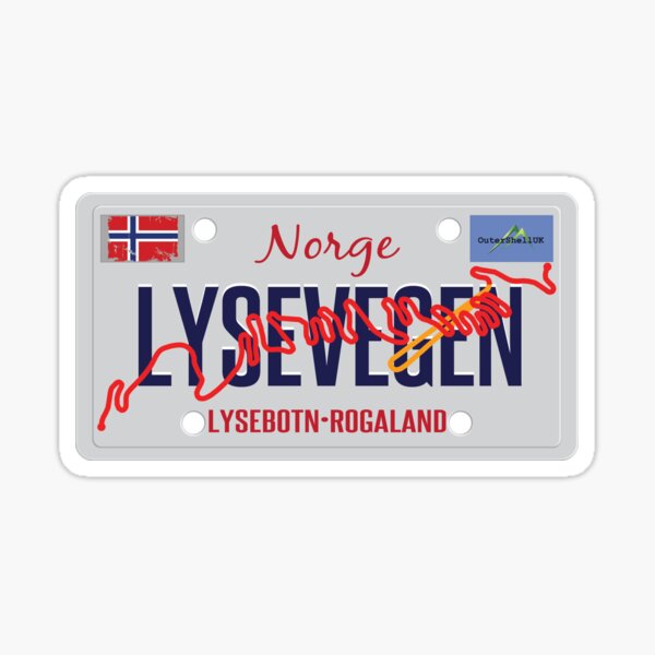 Item preview, Lysevegen Norway Lysebotn T-Shirt Sticker 01 designed and sold by OuterShellUK.
