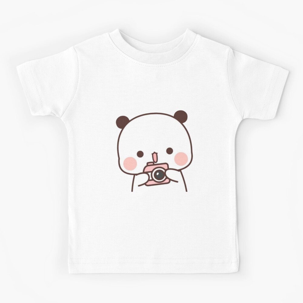 Cute Bubu Take A Photo, Bubu and Dudu Cute Bear and Panda Couple Kids T- Shirt for Sale by Collins Gonzales