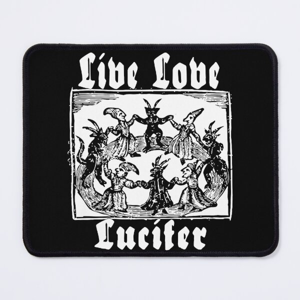 Item preview, Hail Satan Live Love Lucifer With Dancing Demons Occult Gothic Pagan Satanic designed and sold by Reign Of Darkness.