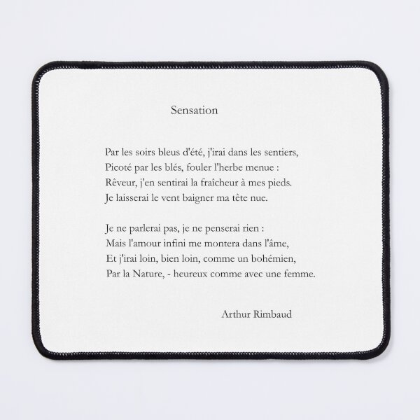 Item preview, Arthur Rimbaud, Sensation designed and sold by swkzr.